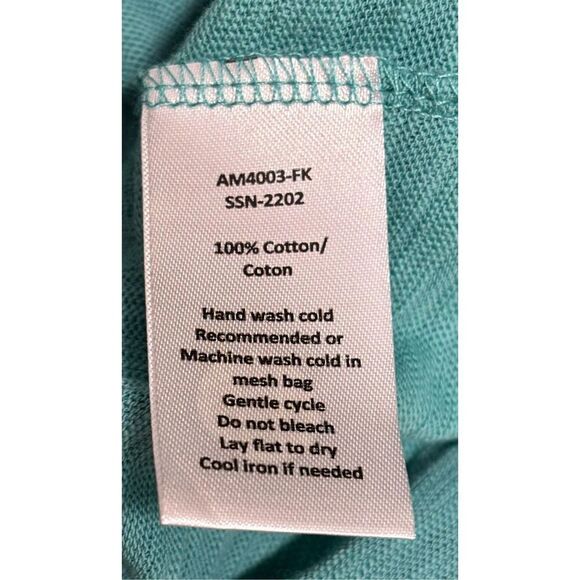 ATM Mens V-Neck Slub T-Shirt Green NWT Size Small - Picture 6 of 8